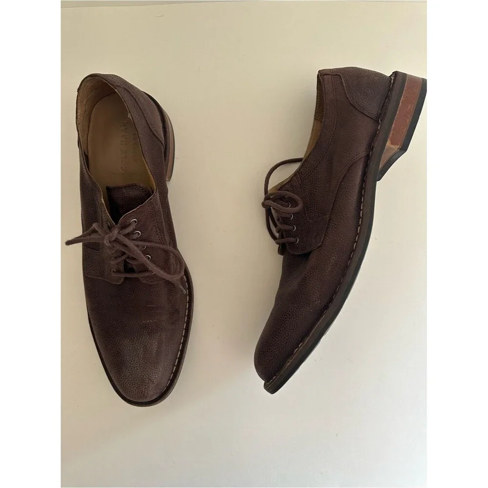 Cole Haan brown pebble leather Center Street oxford